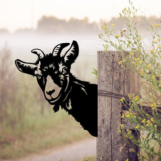 Funny Goat Metal Sign, Farmhouse Art, Entry Road Metal Gift, Metal Laser Cut Metal Signs Custom Gift Ideas