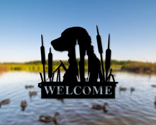 Duck Hunting Sign, Dog Duck Hunting Sign, Duck Hunter Gift, Duck Welcome Sign, Dog Welcome Sign, Personalized Welcome Sign, Welcome Sign, Laser Cut Metal Signs Custom Gift Ideas