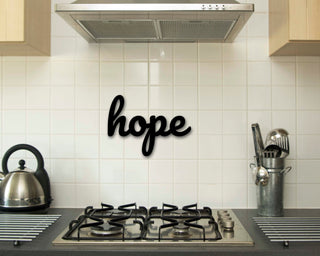 Hope Sign, Hope Metal Word, Inspirational Wall Art, Metal Cursive Word Sign, Cursive Word Wall Art, Farmhouse Decor, Personalized Wall Art, Metal Laser Cut Metal Signs Custom Gift Ideas