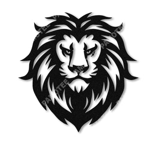 Lion Head Metal Wall Art, Living Room Steel Wall Hanging, Metal Laser Cut Metal Signs Custom Gift Ideas