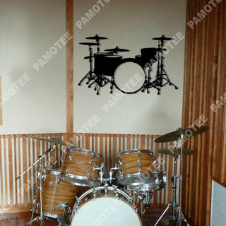 Set Of Drums Metal Art, Drum Kit Housewarming Decoration, Metal Laser Cut Metal Signs Custom Gift Ideas