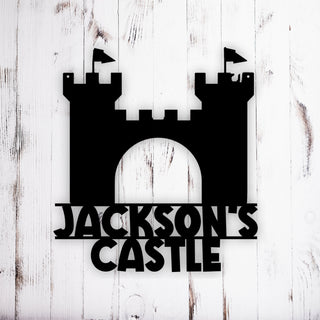 Aeticon PrintPrint Personalized Castle Metal Sign For Playhouse, Treehouse Sign, Clubhouse Sign, Kids Decor, Playroom Decor, Custom Name Metal Sign, Laser Cut Metal Signs Custom Gift Ideas