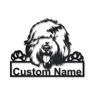 Personalized Old English Sheepdog Dog Metal Sign Art, Custom Old English Sheepdog Dog Metal Sign, Animal Funny, Father's Day Gift, Pets, Laser Cut Metal Signs Custom Gift Ideas