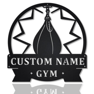 Personalized Gym Speed Bag Monogram Metal Sign Art, Custom Gym Speed Bag Metal Sign, Hobbie Gifts, Sport Gift, Birthday Gift, Laser Cut Metal Signs Custom Gift Ideas