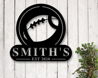 Christmas Gift, Personalized Metal Football Sign, Metal Football Wall Art, Football Sign, Birthday Present For Kid, Football , Metal Wall, Laser Cut Metal Signs Custom Gift Ideas