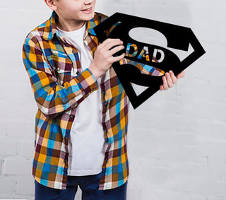 Super Dad Metal Sign, Superman Sign, Man Cave Decor, Super Hero Birthday Gift, Custom Gift For Dad, Personalized Father's Day Gift, Laser Cut Metal Signs Custom Gift Ideas