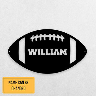 Personalized Football Metal Wall, Metal Sports Decor, Gift For Son, Boy, Rugby Metal Signs, Custom Name Signs, Wall Decor, Sign For House, Laser Cut Metal Signs Custom Gift Ideas