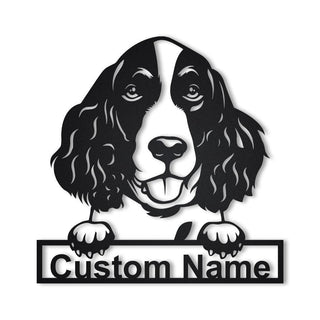 Personalized English Springer Spaniel Metal Sign Art, Custom Springer Spaniel Metal Sign, Dog Gifts Funny, Dog Gift, Animal Custom, Laser Cut Metal Signs Custom Gift Ideas