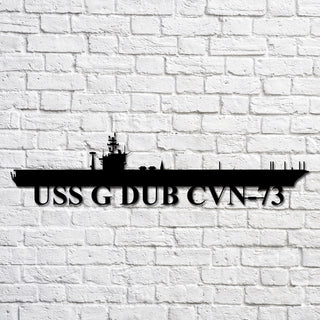 Aeticon PrintPrint Uss G Dub Cvn73 Navy Ship Metal Art, Custom Us Navy Ship Cut Metal Sign, Gift For Navy Veteran, Navy Ships Silhouette Metal Art, Navy Home Decor Laser Cut Metal Signs Custom Gift Ideas