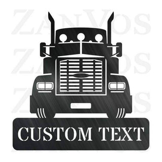 Semi Truck Monogram V3 Customized Metal Signs, Custom Metal Sign, Custom Signs, Metal Sign, Metal Laser Cut Metal Signs Custom Gift Ideas