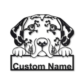 Personalized Catahoula Leopard Dog Metal Sign Art, Custom Catahoula Leopard Dog Metal Sign, Dog Gift, Birthday Gift, Animal Funny, Laser Cut Metal Signs Custom Gift Ideas