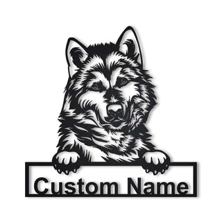 Personalized Alaskan Malamute Dog Metal Sign Art, Custom Alaskan Malamute Metal Sign, Akita Inu Dog Gifts, Dog Gift, Birthday Gift, Laser Cut Metal Signs Custom Gift Ideas