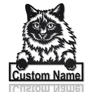 Personalized Balinese Cat Metal Sign Art, Custom Balinese Cat Metal Sign, Father's Day Gift, Pets Gift, Birthday Gift, Laser Cut Metal Signs Custom Gift Ideas