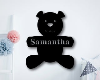 Personalized Metal Stuffies Sign, Custom Baby Sign With Teddy Bear, Baby Gifts With Name, It's A Girl Sign, Custom Baby Shower Gift, Laser Cut Metal Signs Custom Gift Ideas