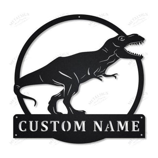 Personalized Dinosaur Metal Wall Decor, Cut Metal Sign, Metal Wall Art, Metal House Sign, Metal Laser Cut Metal Signs Custom Gift Ideas