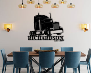 Customized Metal Trucker Sign, Truck Driver Name Sign, Trucker Sign, Personalized Sign, Custom Metal Name Sign, Gift For Him, Rustic Decor, Metal Laser Cut Metal Signs Custom Gift Ideas