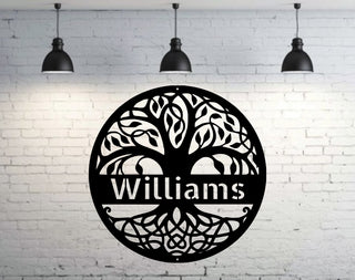 Personalized Tree Of Life Metal Wall Sign