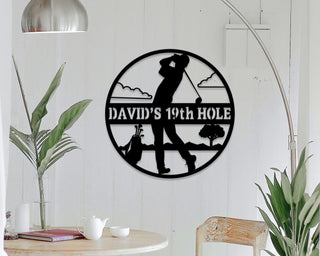 Fathers Day Personalized Golf Decor, Personalized Golf Sign, Golf Wall Art, Bar Sign, Metal Golf Sign, Golf Gifts For Dad, Man Cave Sign, Laser Cut Metal Signs Custom Gift Ideas