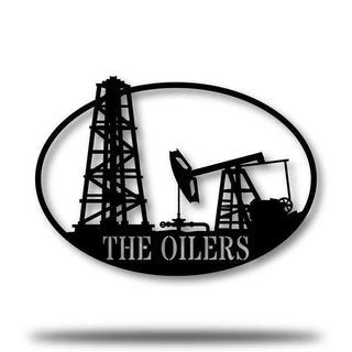 Oil Rig Monogram Customized Metal Signs, Custom Metal Sign, Custom Signs, Metal Sign, Metal Laser Cut Metal Signs Custom Gift Ideas