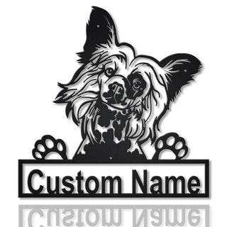 Personalized Chinese Crested Dog Metal Sign Art, Custom Chinese Crested Metal Sign, Chinese Crested Gifts Funny, Dog Gift, Animal Custom, Laser Cut Metal Signs Custom Gift Ideas