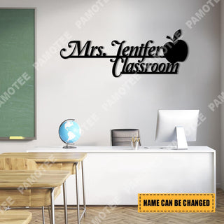 Customized Classroom Metal Door Sign, Teacher Wall Decoration, Metal Laser Cut Metal Signs Custom Gift Ideas