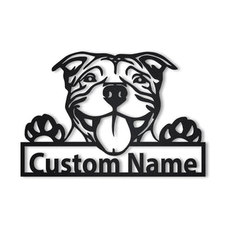 Personalized American Pit Bull Dog Metal Sign Art, Custom American Pit Bull Metal Sign, Pit Bull Dog Gifts, Dog Gift, Birthday Gift, Laser Cut Metal Signs Custom Gift Ideas