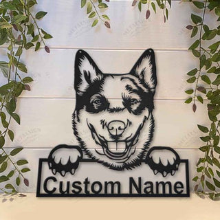 Australian Cattle Dog Personalized Metal Wall Decor, Cut Metal Sign, Metal Wall Art, Metal House Sign, Metal Laser Cut Metal Signs Custom Gift Ideas