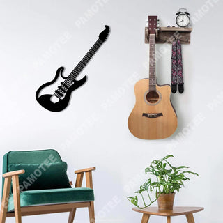 Electric Guitar Wall Decor, Guitarist Metal Sign, Guitar Player Gift, Metal Laser Cut Metal Signs Custom Gift Ideas