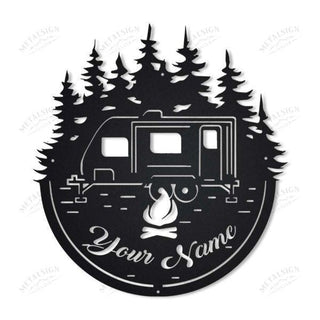 Personalized Camper Bumper Pull Metal Wall Decor, Cut Metal Sign, Metal Wall Art, Metal House Sign, Metal Laser Cut Metal Signs Custom Gift Ideas