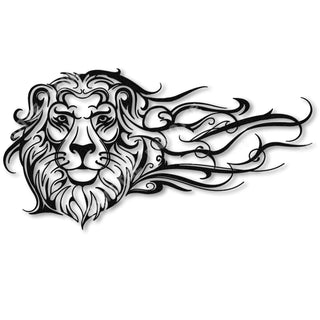 Lion Head Metal Sign, Outdoor, Indoor Decor, Father's Day Gift, Metal Laser Cut Metal Signs Custom Gift Ideas