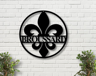 Black Friday Sale, Fleur De Lis Customized Sign, Wall Mount Personalized Fleur De Lis, Personalized Fleur De Lis, Last Name Fleur De Lis,fl, Laser Cut Metal Signs Custom Gift Ideas