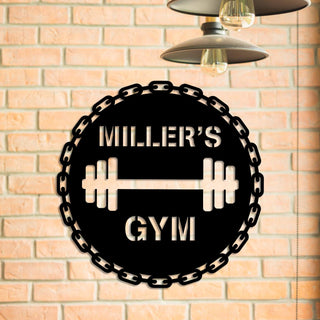 Personalized Metal Gym Sign, Fitness Center, Cross Fit, Home Wall Decor, Metal Laser Cut Metal Signs Custom Gift Ideas