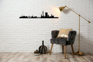 Hamburg City Silhouette Metal Wall Art, Hamburg Skyline Metal Wall Decor, Housewarming Gift, Living Room Decoration, Wall Hangings,, Metal Laser Cut Metal Signs Custom Gift Ideas