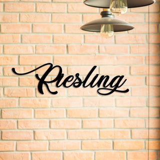 Riesling Wine Metal Bar Sign, Pub, Tap, Wall Decor, Wedding Art Gift For Him/her, Metal Laser Cut Metal Signs Custom Gift Ideas