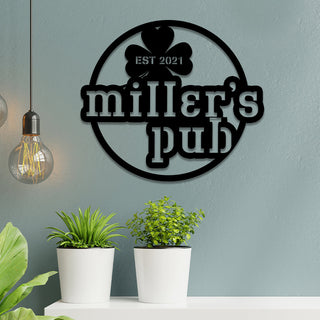 Personalized Irish St. Patrick Day Metal Bar Sign, Custom Pub, Tap, Lounge, Caf? Wall Decor, Metal Laser Cut Metal Signs Custom Gift Ideas