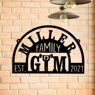 Personalized Metal Gym Sign, Cross Fit Club, Home Wall Decor, Wedding Art Gift, Metal Laser Cut Metal Signs Custom Gift Ideas