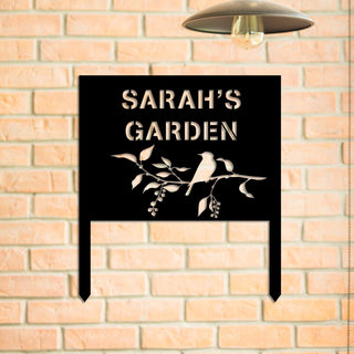 Metal Garden Sign, Custom Outdoor Garden Stake, Wedding, Anniversary Art Gift, Metal Laser Cut Metal Signs Custom Gift Ideas