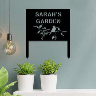 Metal Garden Sign, Custom Outdoor Garden Stake, Wedding, Anniversary Art Gift, Metal Laser Cut Metal Signs Custom Gift Ideas