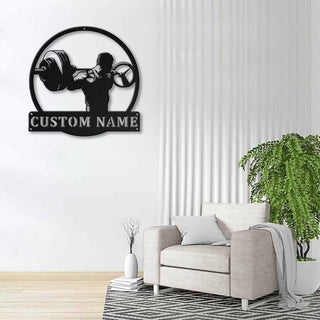 Personalized Powerlifting Sport Monogram Metal Sign Art, Custom Powerlifting Sport Metal Sign, Hobbie Gifts, Sport Gift, Birthday Gift, Laser Cut Metal Signs Custom Gift Ideas