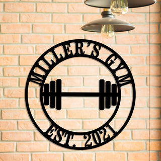 Personalized Metal Gym Sign, Cross Fit Club, Home Wall Decor, Wedding, Anniversary Art Gift, Metal Laser Cut Metal Signs Custom Gift Ideas