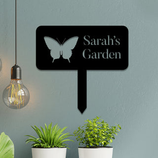 Personalized Butterfly Metal Garden Sign, Home Decor, Anniversary Art Gift For Her, Metal Laser Cut Metal Signs Custom Gift Ideas