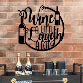 Personalized Wine Botlle Metal Bar Sign, Metal Laser Cut Metal Signs Custom Gift Ideas