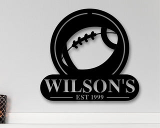 Personalized Metal Football Sign, Metal Football Wall Art, Football Sign, Birthday Present For Kid, Football , Metal Wall Art, Sport Sign, Laser Cut Metal Signs Custom Gift Ideas