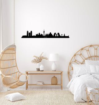 Madrid City Silhouette Metal Wall Art, Madrid Skyline Metal Wall Decor, Housewarming Gift, Home Living Room Decoration, Wall Hangings,, Metal Laser Cut Metal Signs Custom Gift Ideas