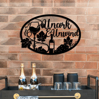 Grape Cellar Wine Metal Bar Sign, Custom Pub, Tap, Lounge, Caf?, Home Wall Decor, Wedding, Anniversary Art, Metal Laser Cut Metal Signs Custom Gift Ideas