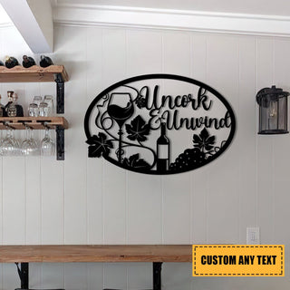 Grape Cellar Wine Metal Bar Sign, Custom Pub, Tap, Lounge, Caf?, Home Wall Decor, Wedding, Anniversary Art, Metal Laser Cut Metal Signs Custom Gift Ideas