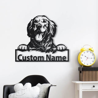 Personalized Golden Retriever Metal Sign Art, Golden Retriever Metal Sign, Golden Retriever Gifts Funny, Dog Gift, Animal Custom, Laser Cut Metal Signs Custom Gift Ideas