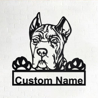 Personalized Custom Cane Corso Metal Sign for Dog Lover Custom Name Decorations