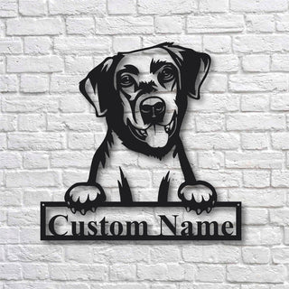 Personalized Custom Labrador Retriever Dog Metal Sign for Dog Lover Custom Name Decorations