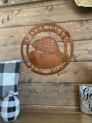 Personalized Beaver Sign Cut Metal Sign Metal House Sign Decorations